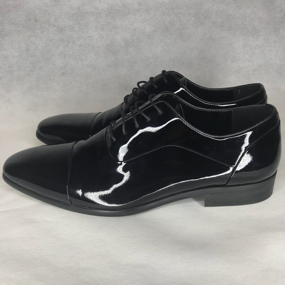 Aldo Patent Leather Wingtip Oxford Dress Shoes